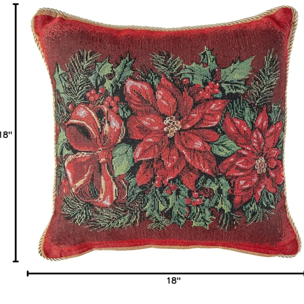 Violet Linen seasonal poinsettia